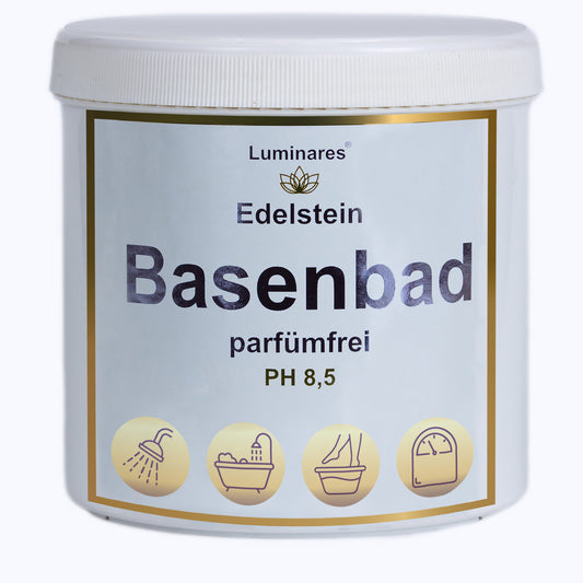 Basenbad, basisches Badesalz zur Entgiftung und Entsäuerung, Vollbad, Fußbad, Peeling, 750g Luminares Edelstein Basenbad