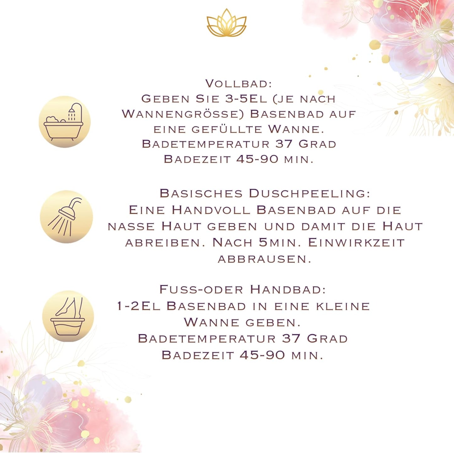 Basenbad Orange, basisches Badesalz zur Entgiftung und Entsäuerung, Vollbad, Fußbad, Peeling, 750g Luminares Edelstein Basenbad