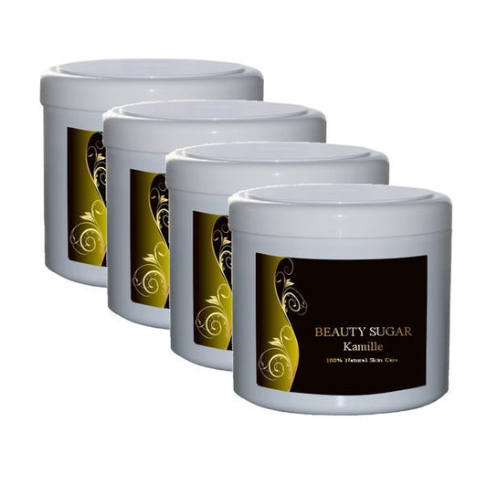 Spare über 20 % - Beauty Sugar "Kamille" - Vorteilspaket - 4 Dosen á 600g (2400g) Zuckerpaste EAN 4260523460316
