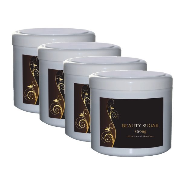 Spare über 20 % - Beauty Sugar "strong" - Vorteilspaket - 4 Dosen á 600g (2400g) Zuckerpaste - EAN 4260523460293