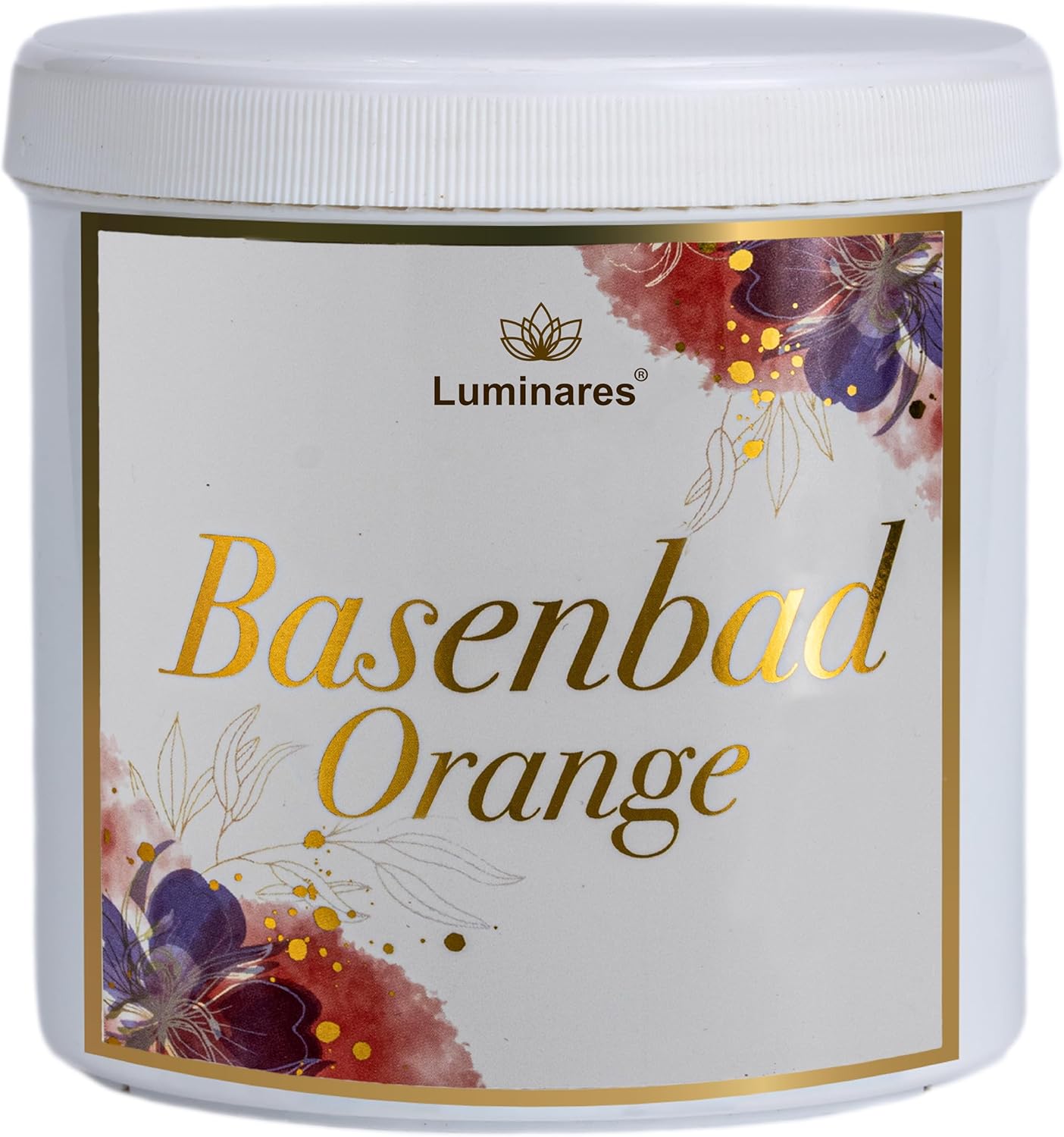 Basenbad Orange, basisches Badesalz zur Entgiftung und Entsäuerung, Vollbad, Fußbad, Peeling, 750g Luminares Edelstein Basenbad